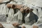 PICTURES/Bisti Badlands in De-Na-Zin Wilderness/t_Second Stop - Brown Capped HooDoos2.JPG